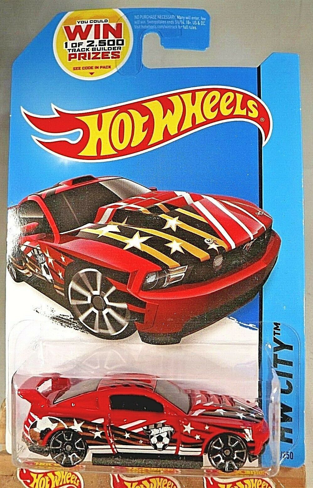 2014 Hot Wheels #18 HW City-HW Goal CUSTOM '12 FORD MUSTANG Red Variant ...