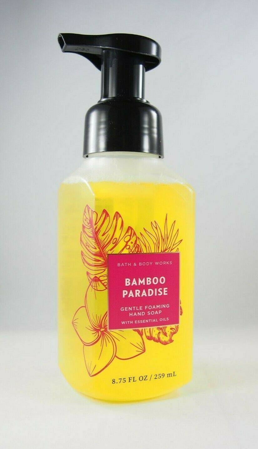 (1) Bath & Body Works Pink Yellow Bamboo Paradise Foaming Hand Soap 8.75oz New