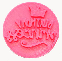 Birthday Princess Words With Tiara Crown Fancy Script Cookie Stamp USA P... - $2.99