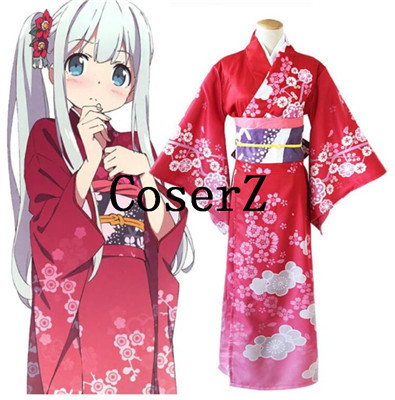 Eromanga Sensei Izumi Sagiri Cos Bikini Cosplay Costume Green Coat Pink Swimsuit