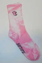 Justice Crew Girls Pink White Tie Dye Socks Initial Letter T One Size New  - $9.85