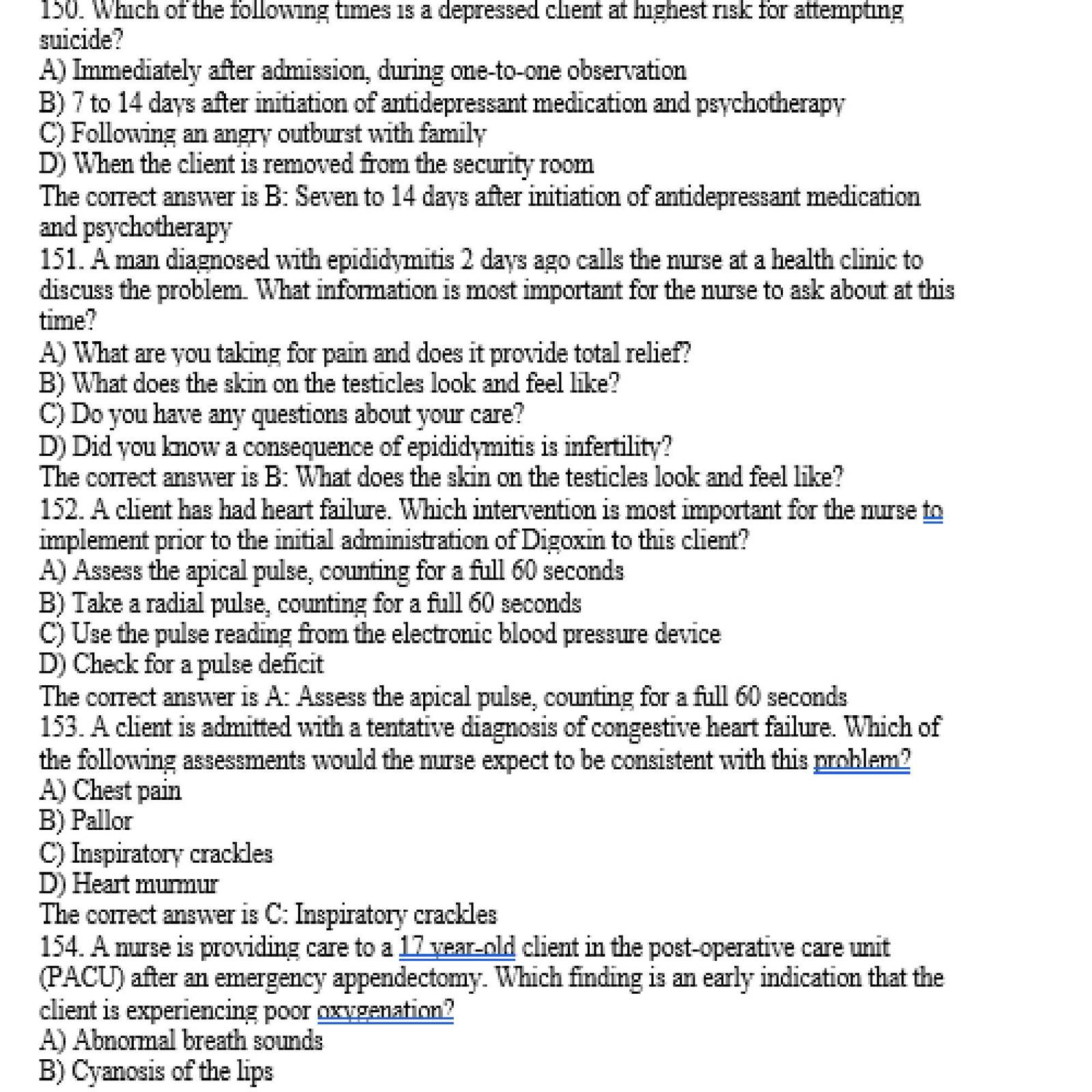 2020 HESI RN V2 160 PRACTICE questions with answers, version 2 ...