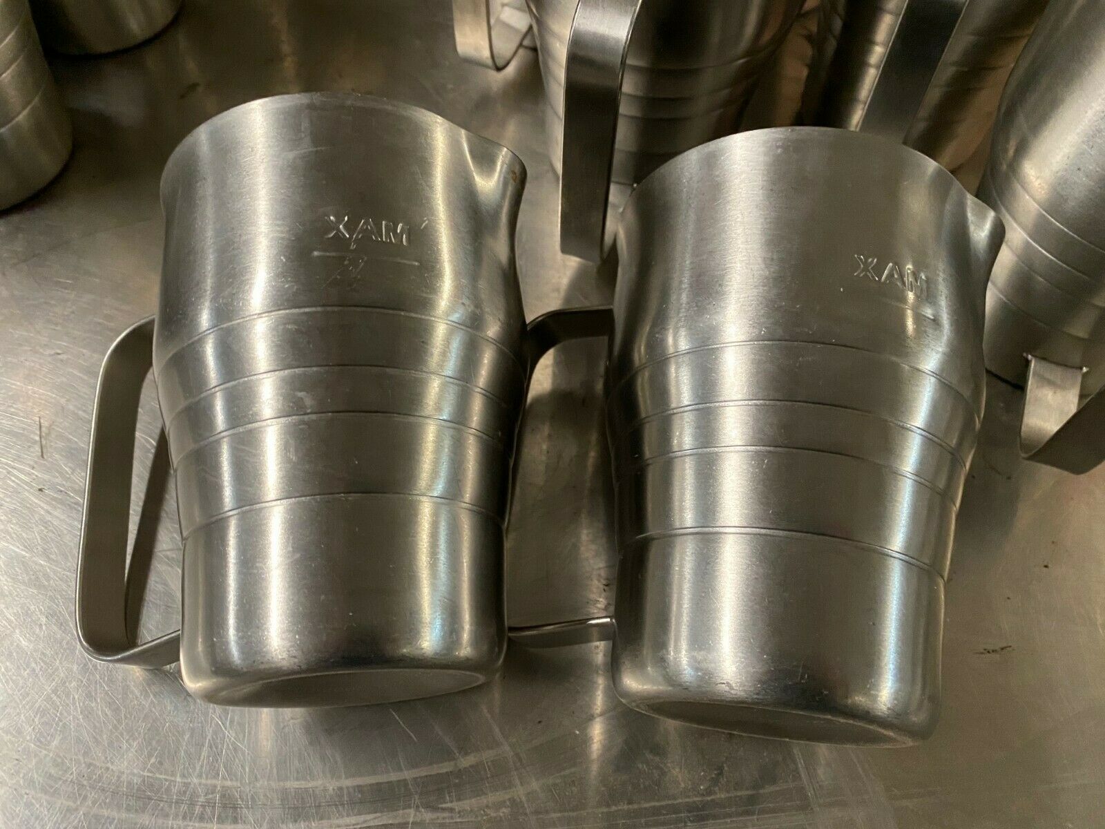 Set of 7 Stainless Steel XAM Starbucks Steaming Coffee Frothing