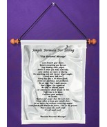 Simple Formula For Living Poem - Personalized Wall Hanging (1093-1) - $19.99