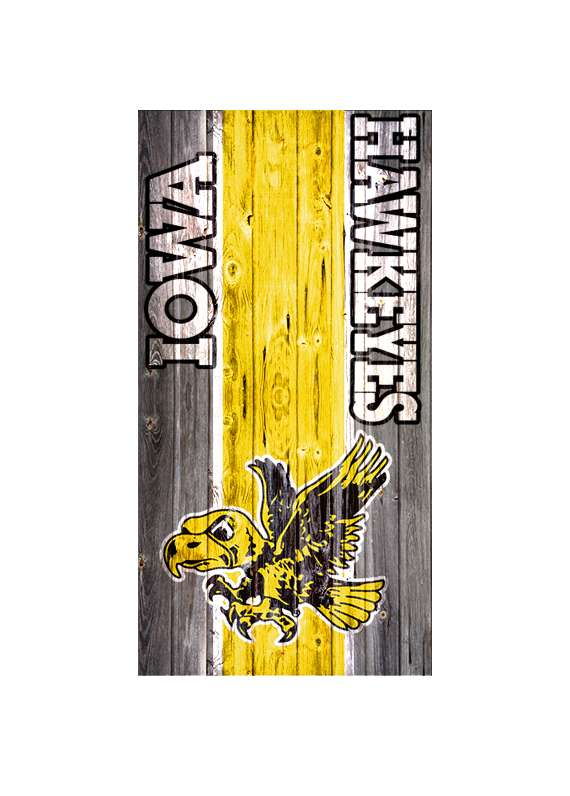 CUSTOM VINYL Cornhole Board DECAL/ Iowa Hawkeyes wood3