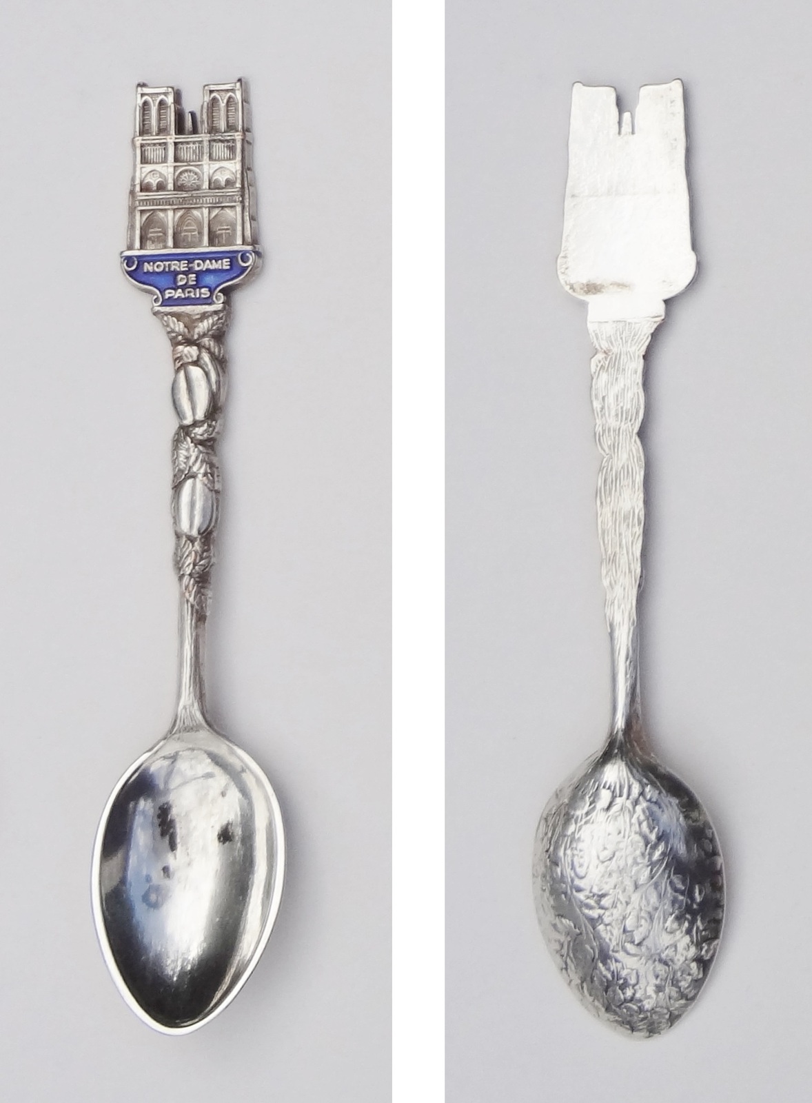 Collector Souvenir Spoon France Paris Notre Dame Cathedral Figural