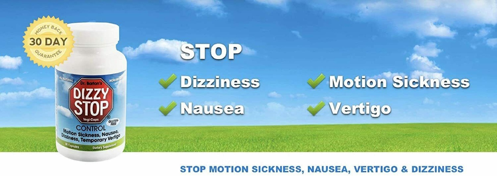 Dizziness, Vertigo, Motion Sickness, Nausea All Natural Herbal