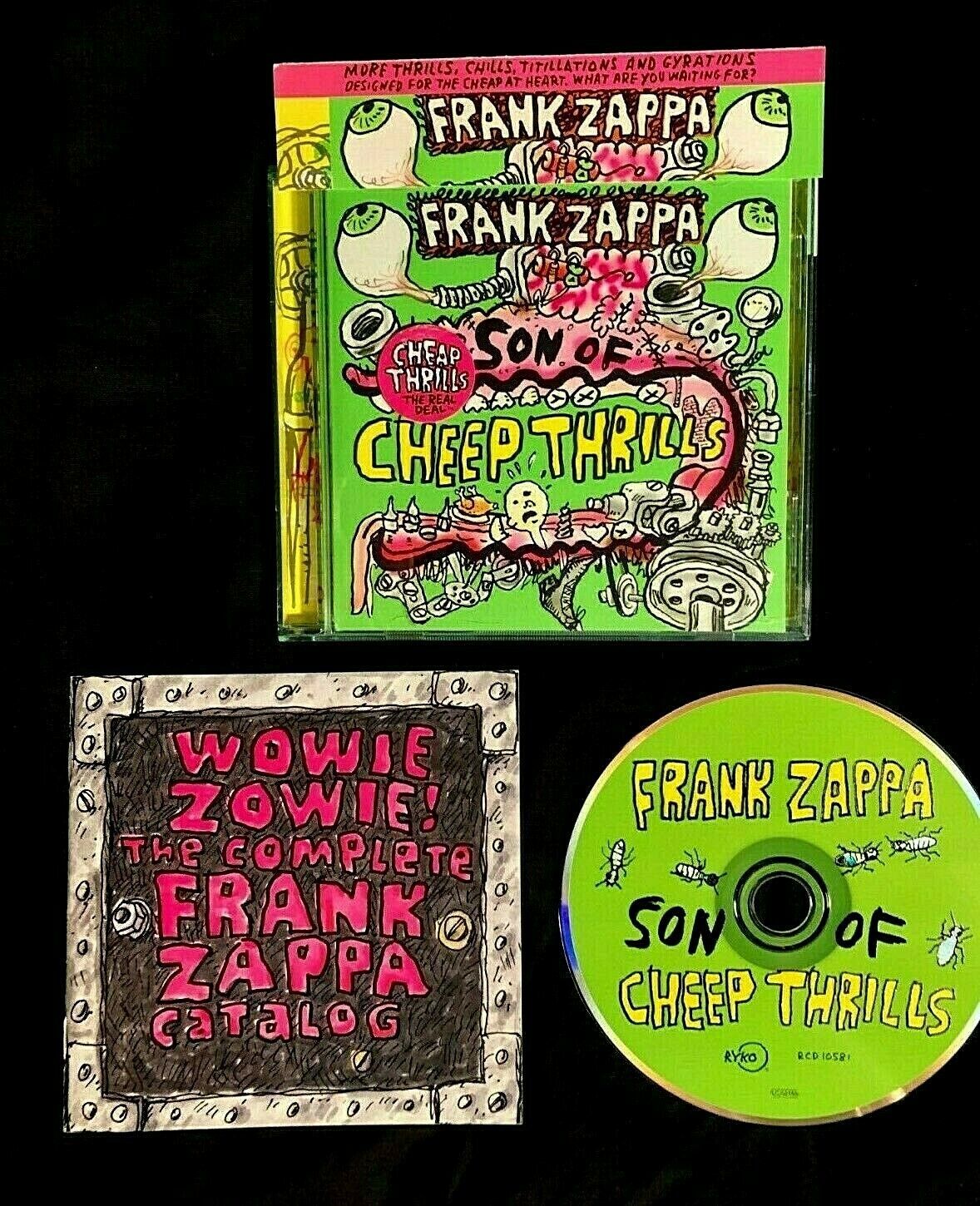 1999 FRANK ZAPPA SON CHEEP THRILLS CD CARDBOARD CAP 20 PGS CATALOG
