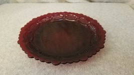 Vintage Avon 1876 Cape Cod Ruby Red Glass 7 1/2" Salad Dessert Luncheon Plate - $5.70