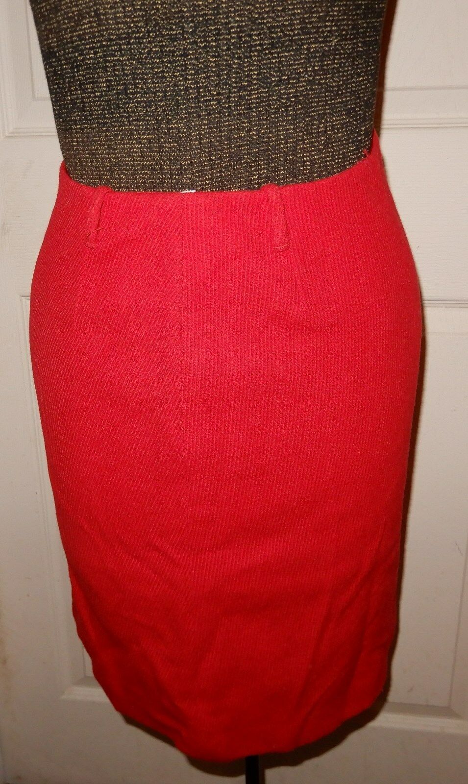 Primary image for Lovely vintage 1950's Kelita A line red wool & nylon courderoy mini-skirt