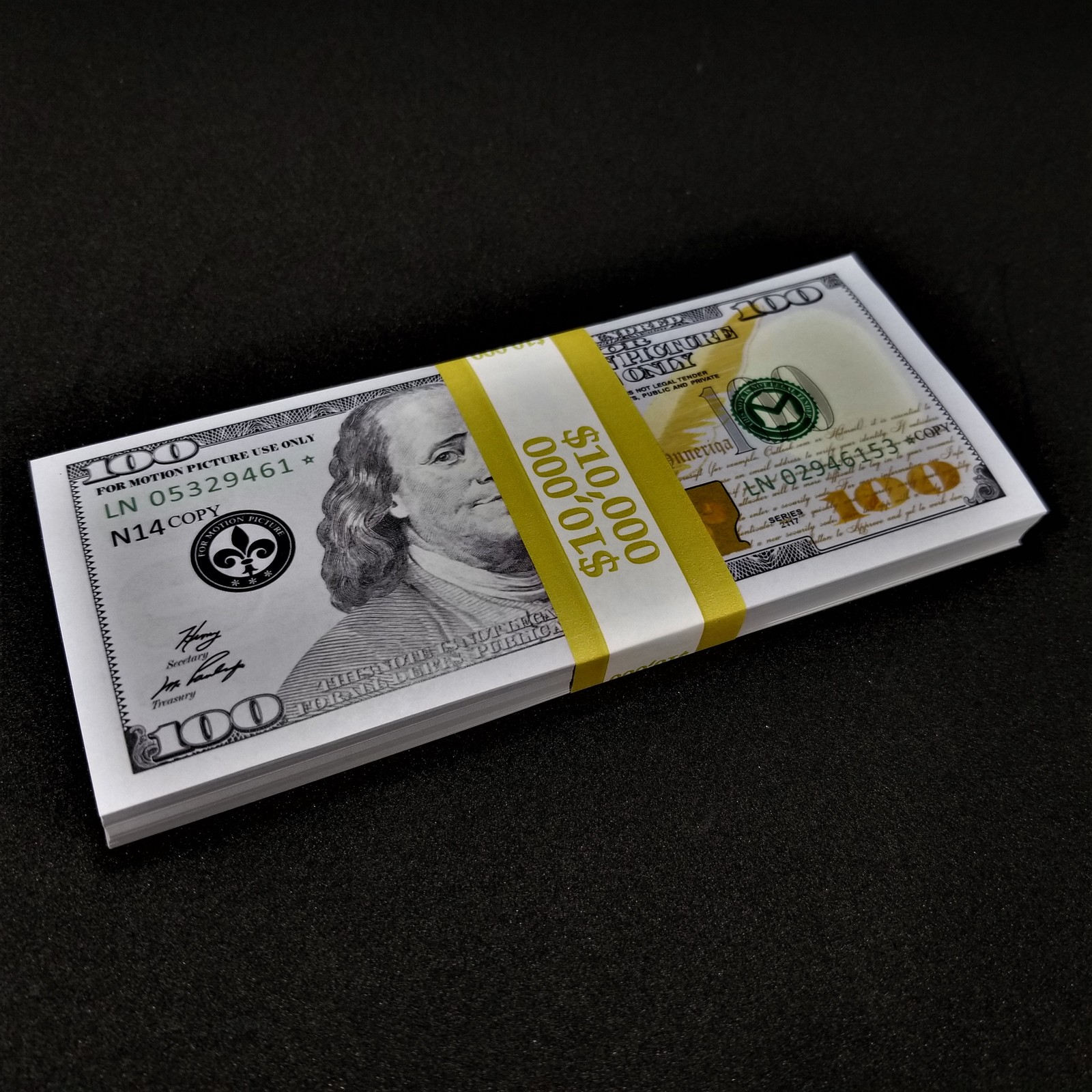 10k Full Print Realistic Prop Money New Fake 100 Dollar Bills Real Cash Replica Paper Money Us