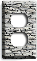 Limestone Rock Brick Stone Wall Outlet Plate Kitchen Dining Living Room Hd Decor - $9.29