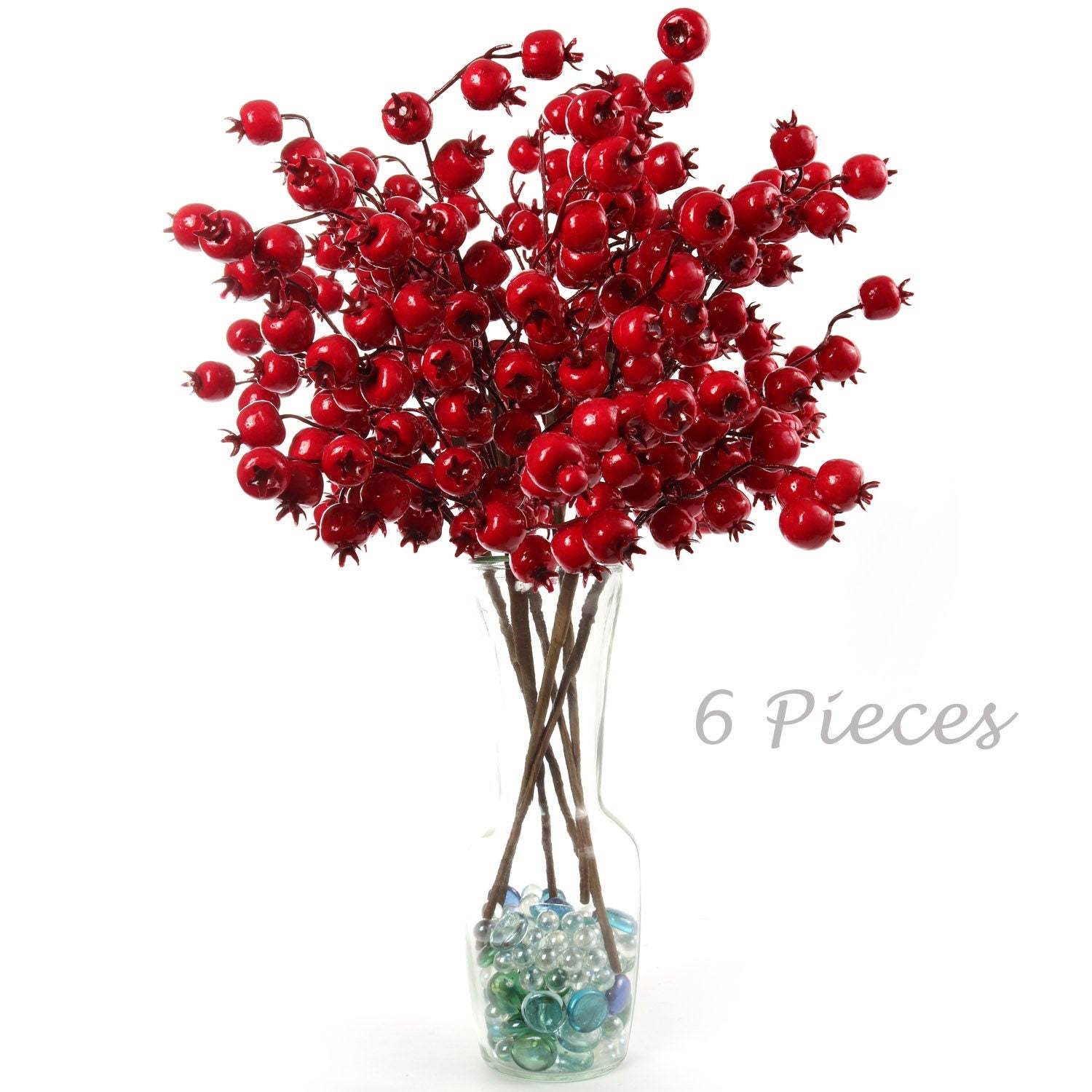 Lifelike Artificial Berry Spray 18 Christmas Trees Wreaths Garlands Centerpiece