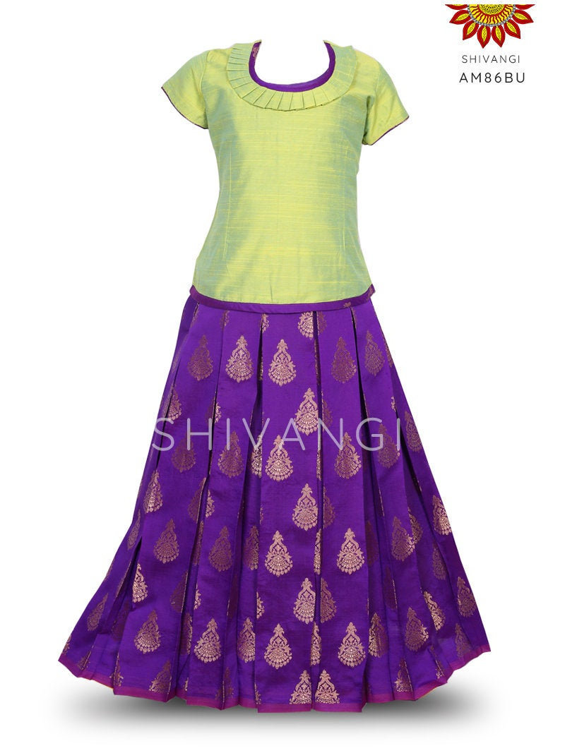 Shivangi Girls Floral Chanbali Pavadai Set//Lehenga !! – AM86PK