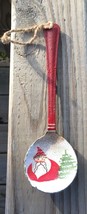 Primitive Wood 17084 Red Spoon Santa Christmas Ornament  - $2.50