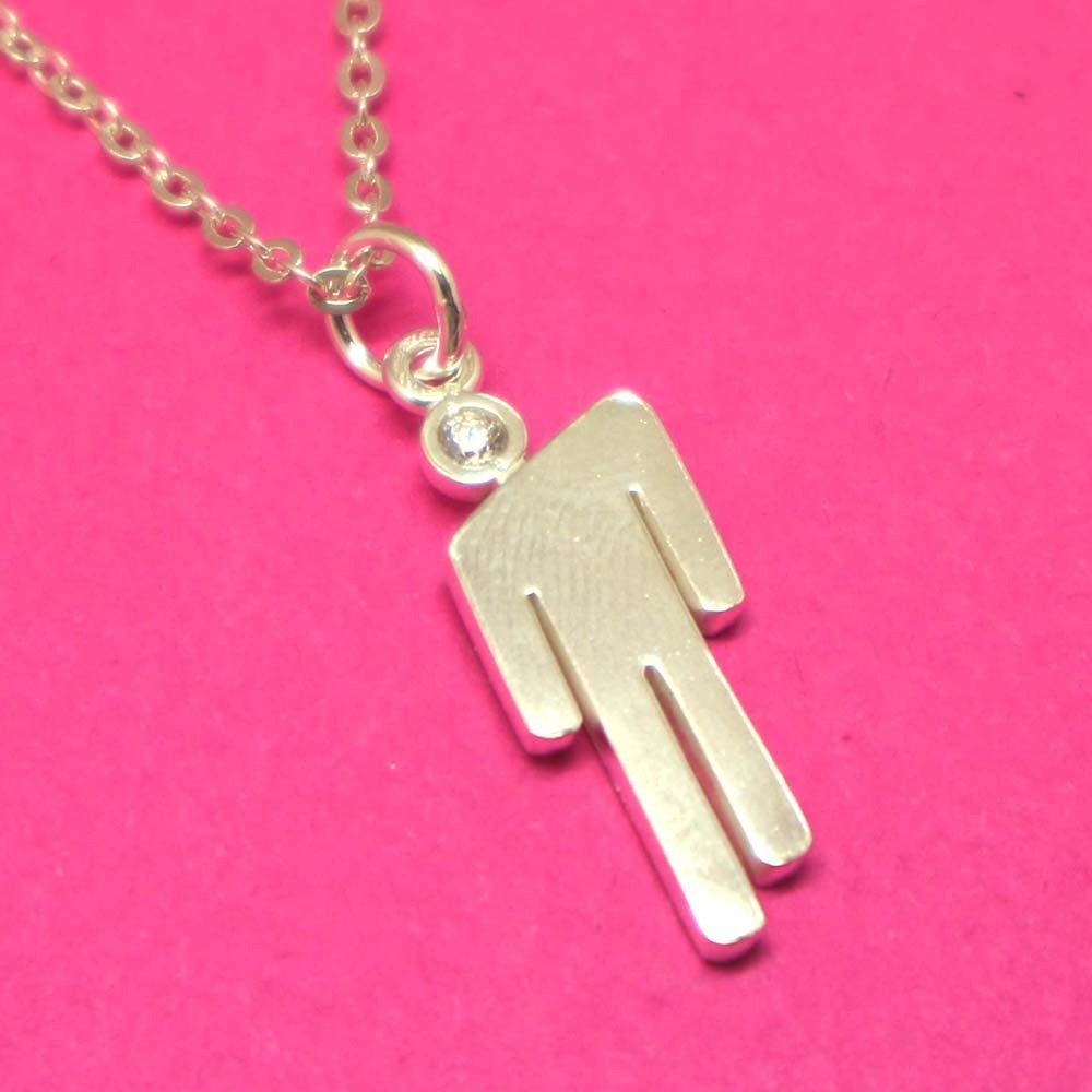 Handmade 925 Sterling Silver Billie Eilish Blohsh Necklace Pendant Charm Necklaces & Pendants