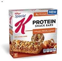 Protein Snack Bars Kellogg's Special K Caramel,Pretzel & Cashew (4boxes) - $36.61