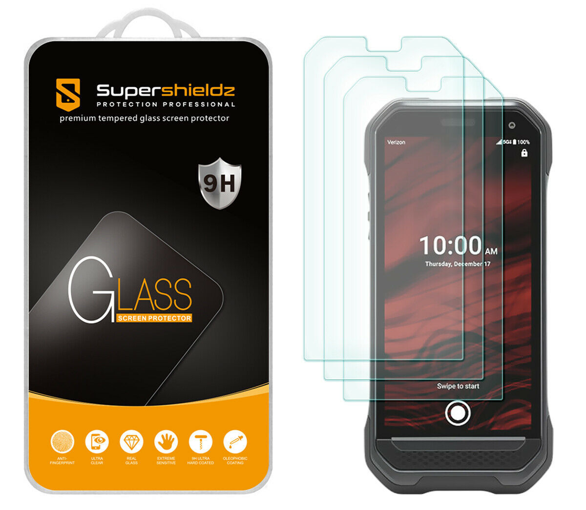 3Xsupershieldz Tempered Glass Screen Protector For Kyocera Force Ultra 5G Uw