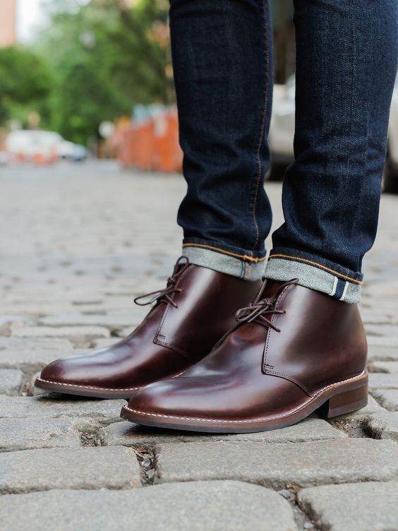 Handmade Dark Brown leather boots, Men's Chukka leather boot, Men's ...