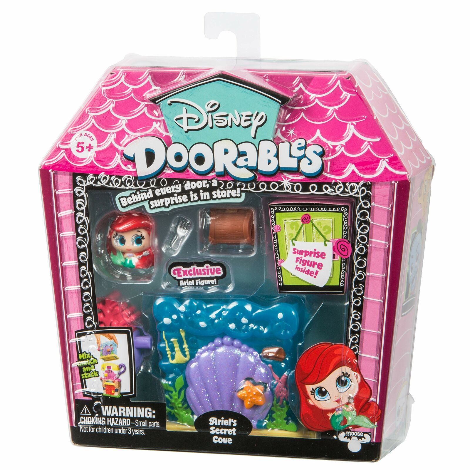 Disney Doorables Mini Stack Playset - Ariel's Secret Cove Little Merma...