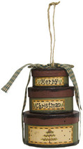 GM3773-Christmas Boxes ornaments paper mache&#39; - $4.95