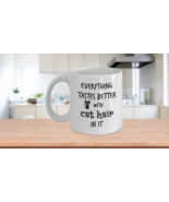 Everything Tastes Better With Cat Hair In It Mug Crazy Cat Lady Mom Cera... - $13.73
