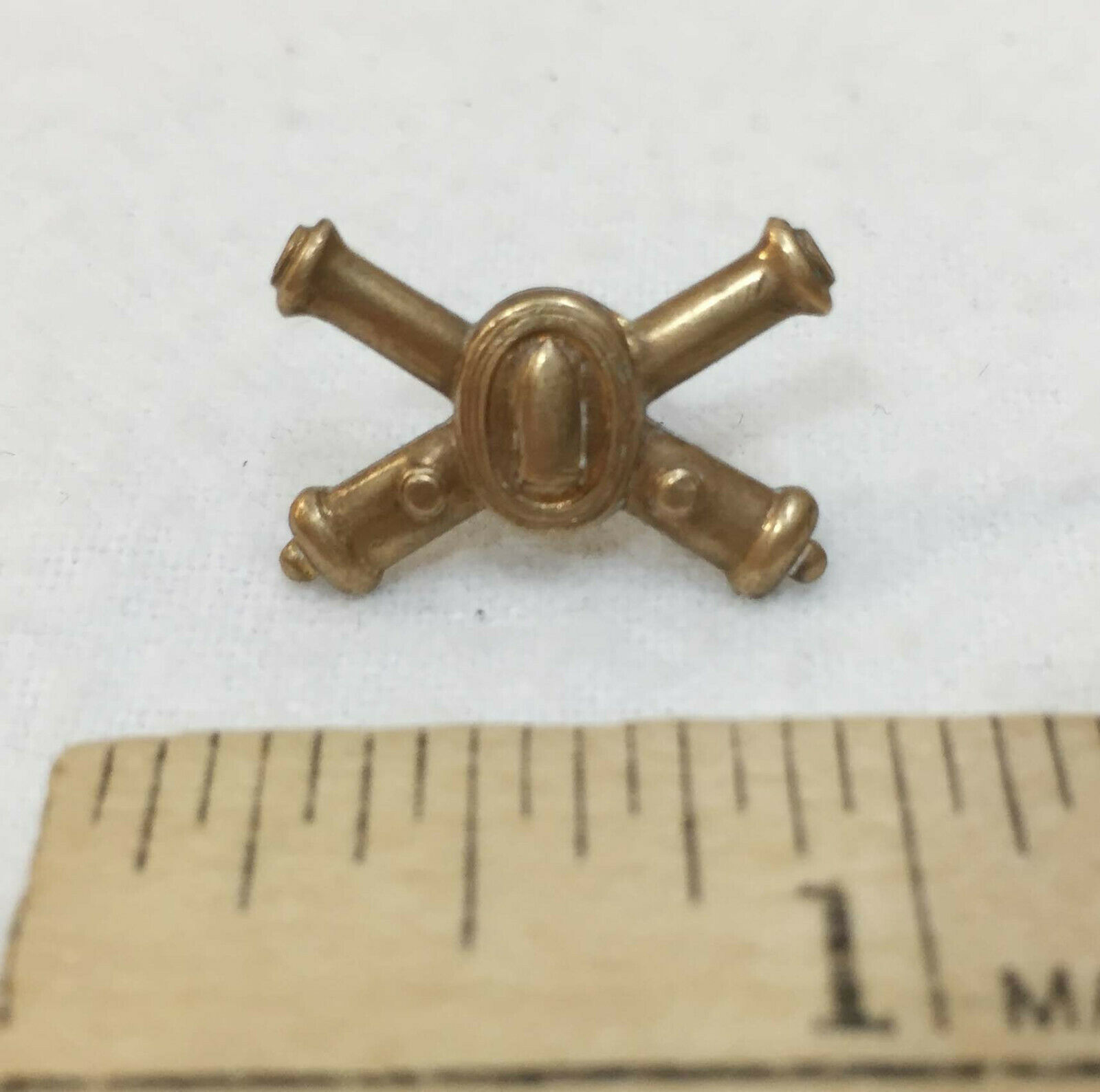 US Army Pin Crossed Cannons & Artillery Shell Brass Metal Military ...