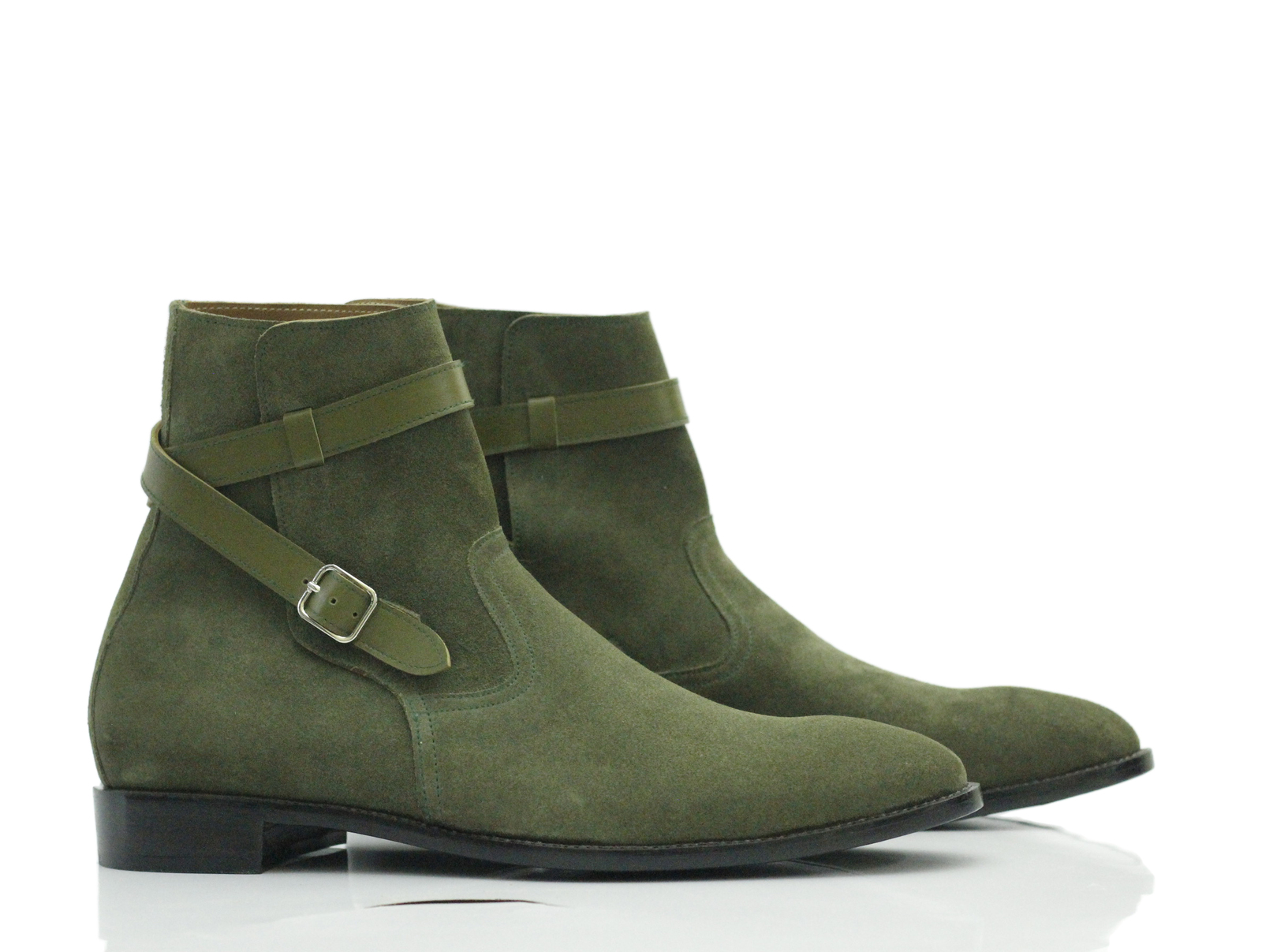 womens olive green suede boots