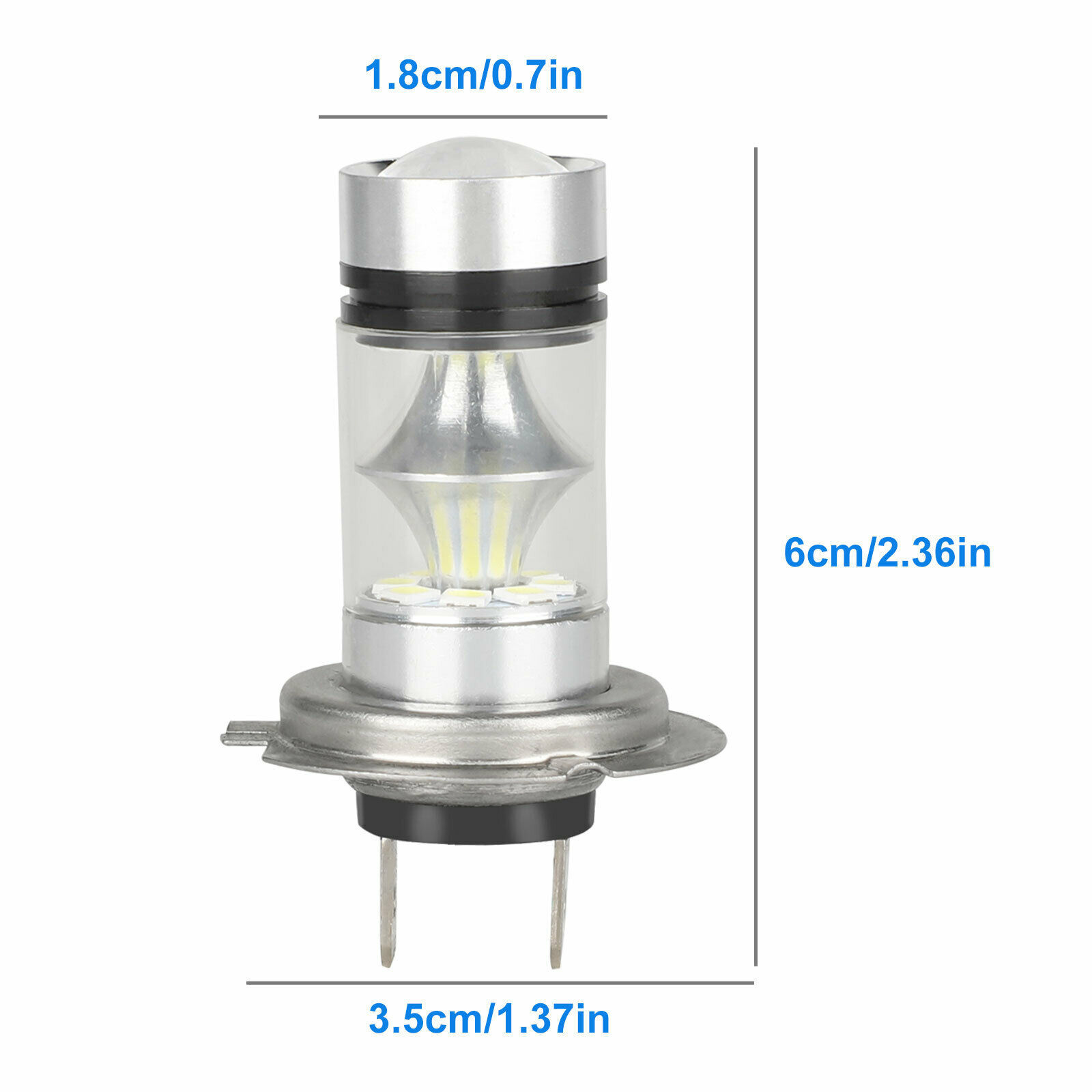 Combo H7 + H7 LED High Low Beam Headlight Kit Fog Bulbs 240W 52000LM