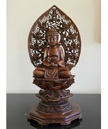 Antique Japanese Seated Detachable Carved Stone Buddha Statue 13.5&quot; High - $2,500.00