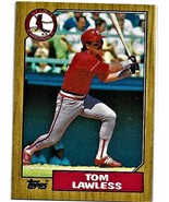1987 Topps Baseball Card, #647, Tom Lawless, St Louis Cardinals - $0.99