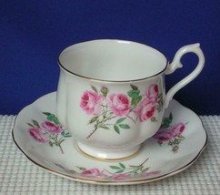 Vintage Delicate China TEA CUP &amp; SAUCER by Royal Albert PETIT PINK ROSES... - $16.48