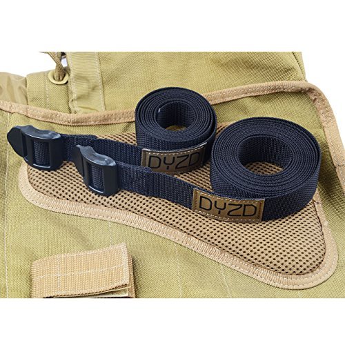 Mattress Straps Sleeping Pad Straps Backpack Lashing Straps Black, Pack