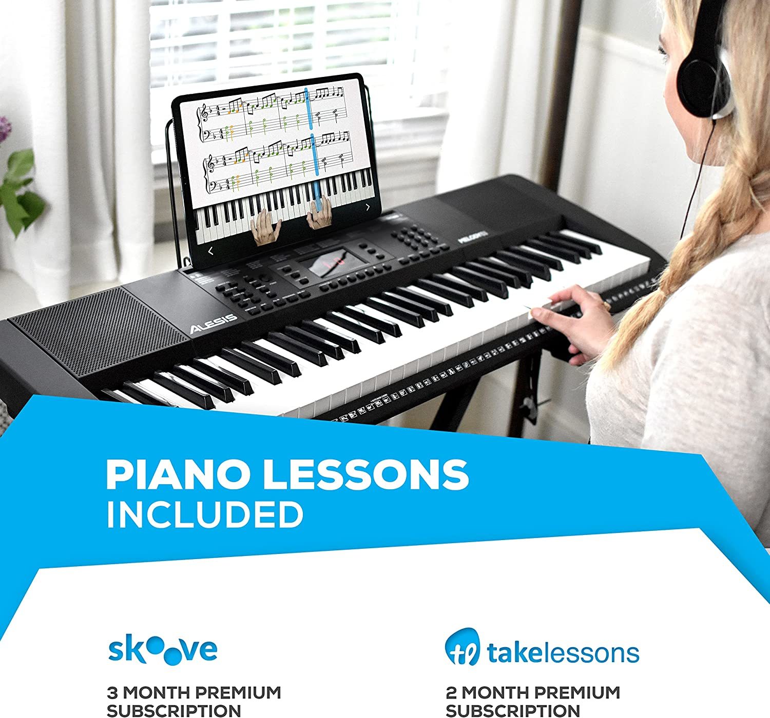 Alesis Melody 61 Key Keyboard Piano for Beginners with Speakers