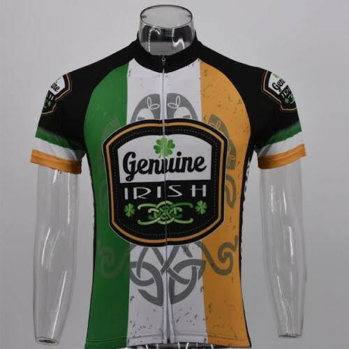 Genuine Irish Ireland Cycling Jersey Retro Road Pro Clothing MTB Short Sleeve
