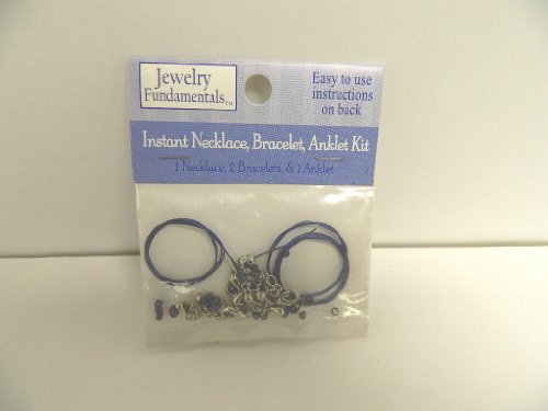 Jewelry Fundamentals Instant Necklace, Bracelet, Anklet Kit (Blue)
