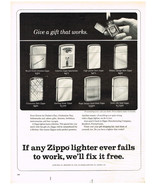 Vintage 1962 Magazine Ad Zippo Lighter Give The Gift That Lasts A Lifeti... - $5.63