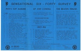 640 AM WPGH Pittsburgh Pitt VINTAGE November 29 1976 Music Survey Boston #1 image 2
