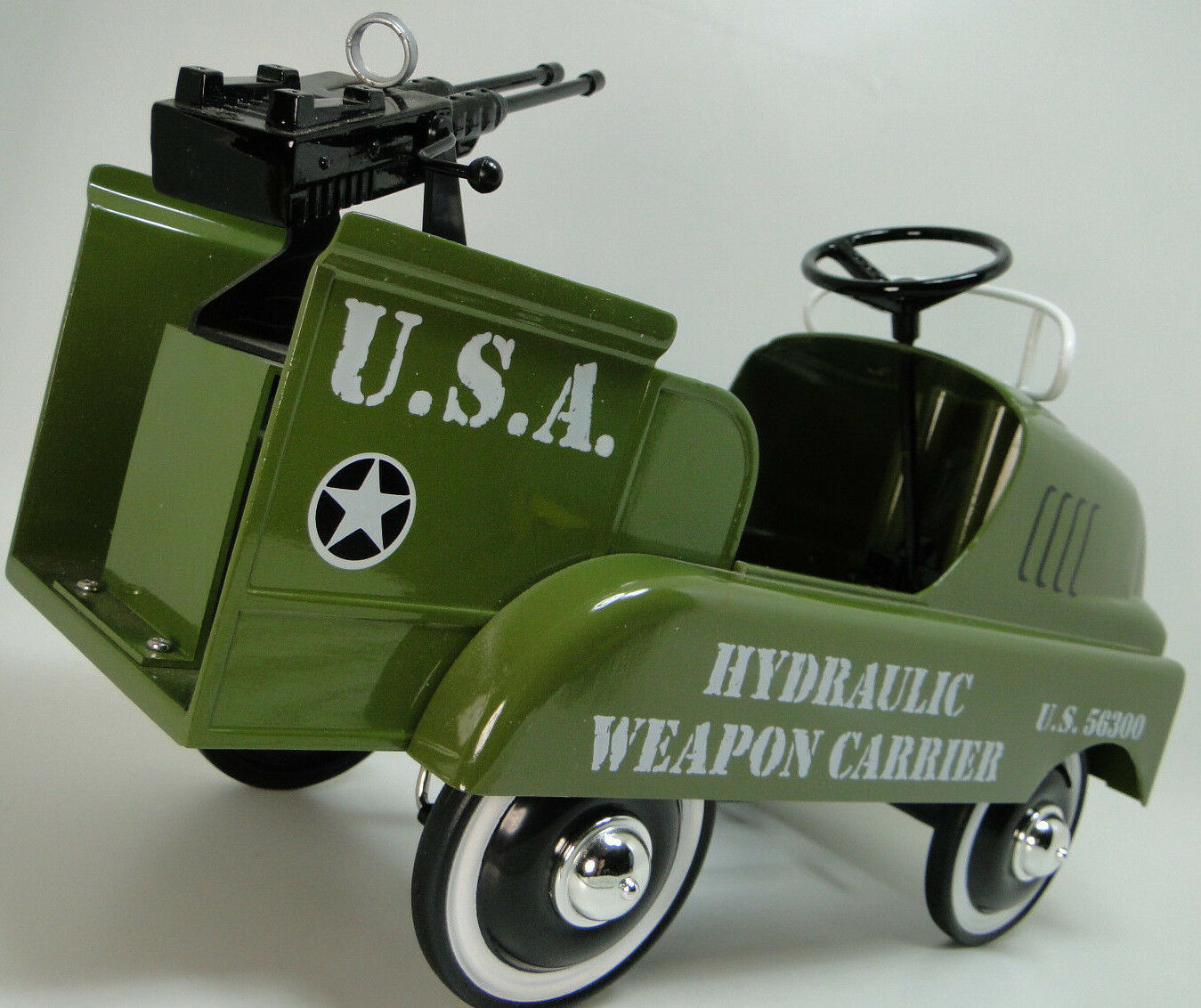 vintage army jeep pedal car