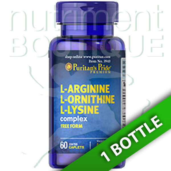 L-Arginine L-Ornithine L-Lysine Tri Amino Acids 60 Caps by Puritan's Pride