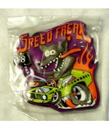 Fridge Locker Magnet Speed Freak Wolf Driving 8 Ball Hot Rod Car - $3.73