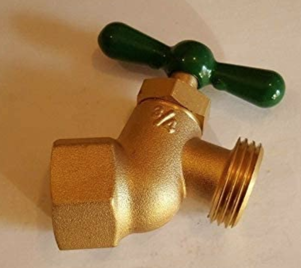 3/4" FEMALE THREADED HOSE BIBB NOKINK, WATER OR OIL 125 PSI LEAD FREE