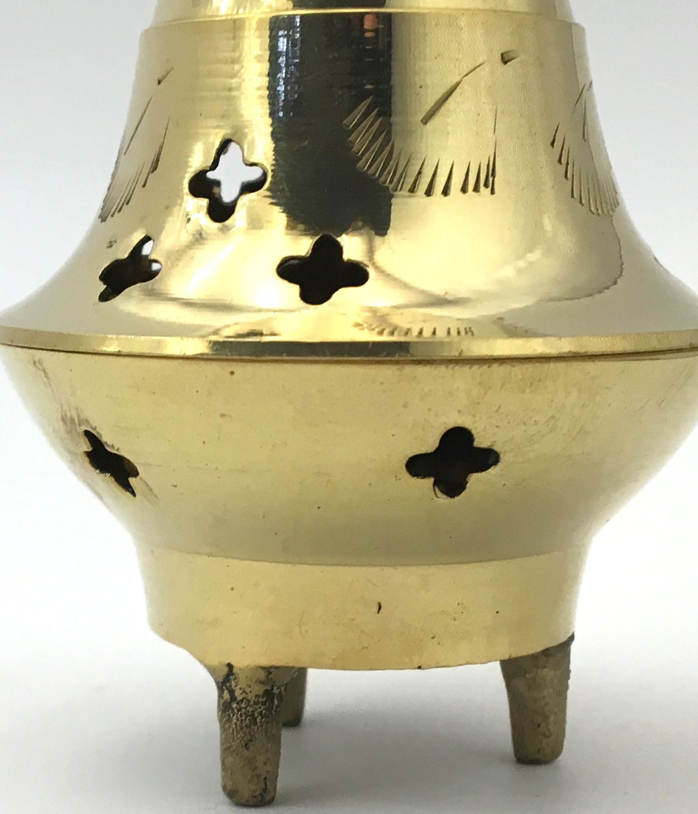 Brass Decorative Incense Charcoal Resin Burner Holder Jali Elegant and