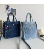 Denim Bag Street Fashion Hardware Jeans Tote Mini Shoulder purse Gift - $31.99