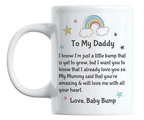 Letter from Bump for Daddy or Dad to Be White Ceramic Coffee & Tea Mug (11oz)