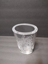 Peill Moonline Flowers Vase, 8" German Crystal Glass Vase etched floral design image 3