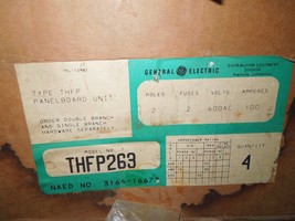 4- GE THFP263 100A 2p 600V Fused Panelboard Switch Surplus in One Box - $2,000.00