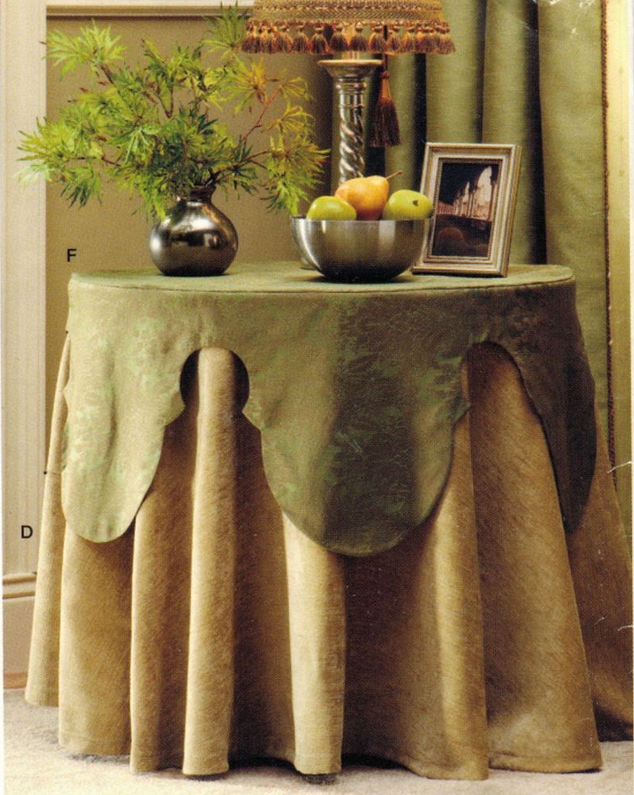 Christopher Lowell 28" Round Accent Table Covers Toppers Sew Pattern