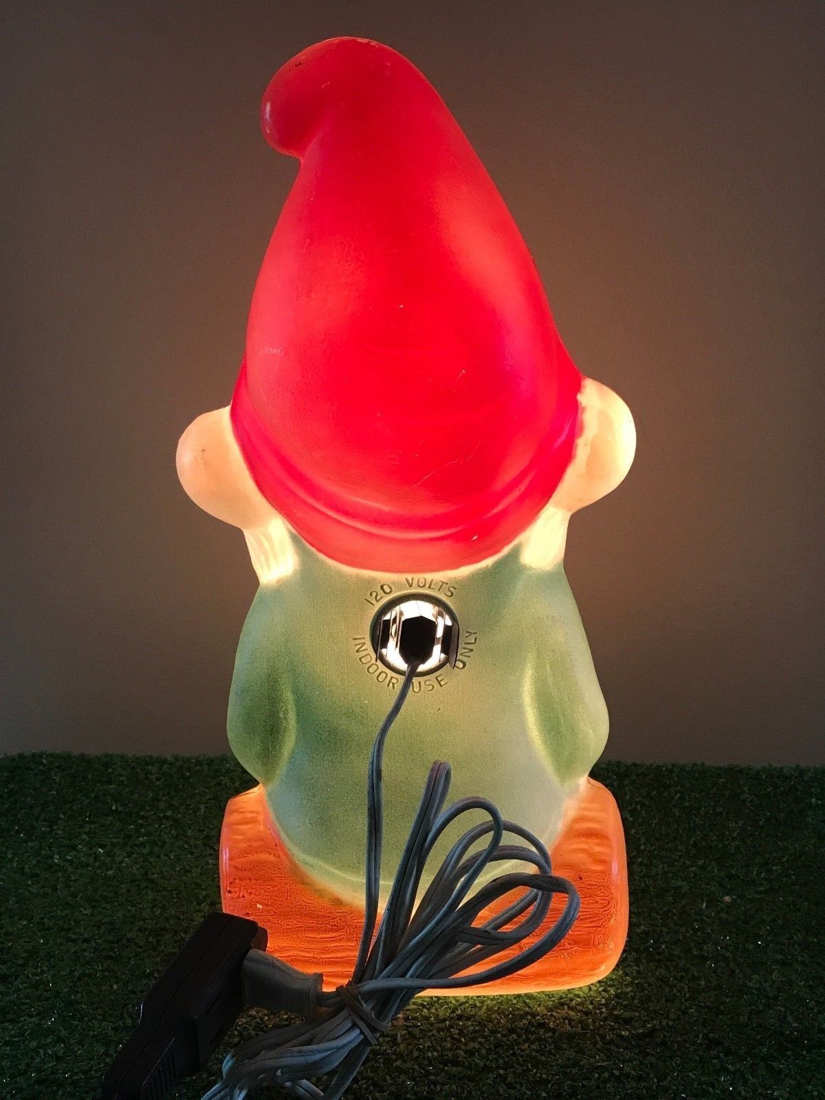 Rare Vintage 13" Christmas Elf Lighted Blow Mold Made by Dapol