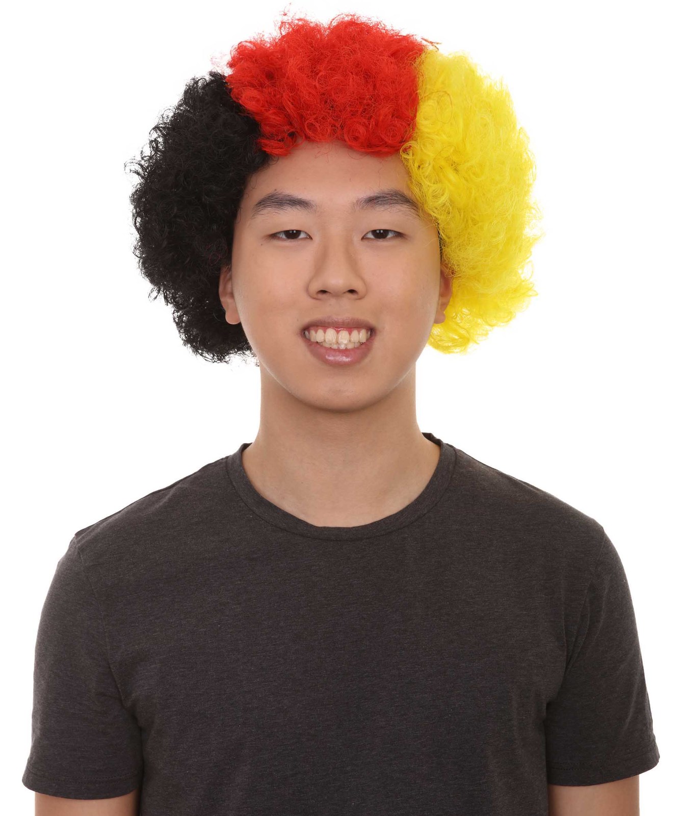 Germany Sport Afro Fun Wig | Jumbo Red Black Yellow Wig
